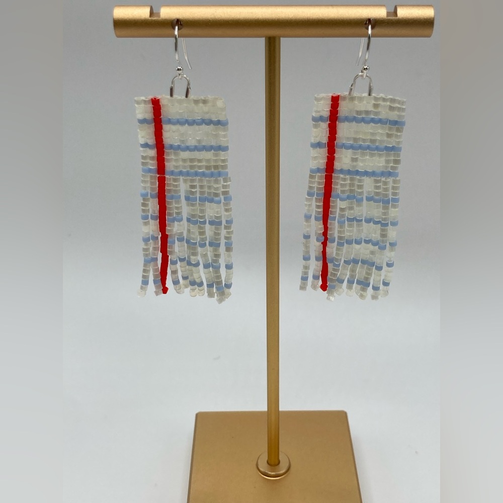 Notebook Paper Fringe Earrings In Rectangle Or Tr… - image 3